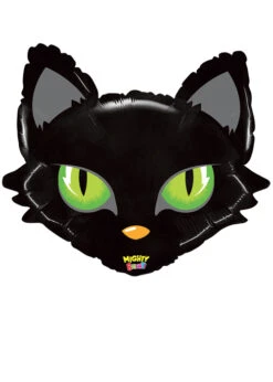 Inflated Halloween Large Black Cat Shape Helium Balloon