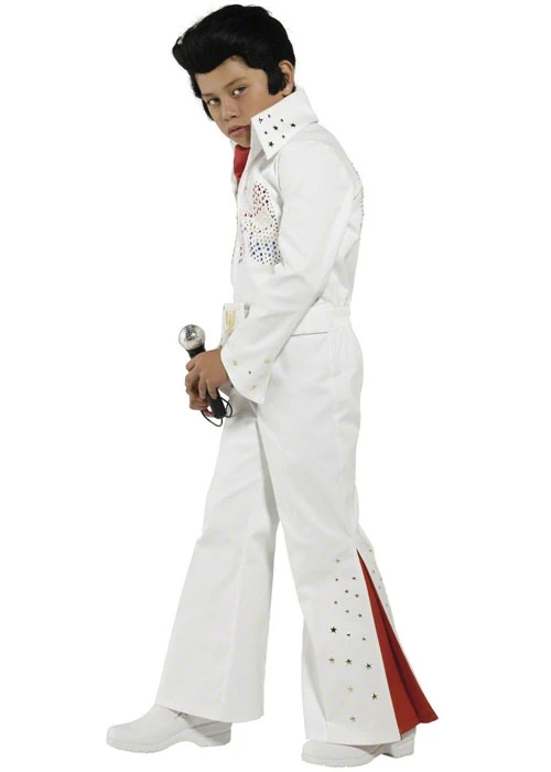 Kids Deluxe 50s White Elvis Costume 4 Kids Deluxe 50s White Elvis Costume - Image 2
