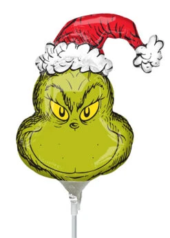 The Grinch Christmas Inflated Mini Air Filled Balloon On Stick