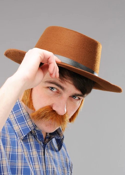 Mens Western Gunman Brown Cowboy Hat 4 Mens Western Gunman Brown Cowboy Hat - Image 2