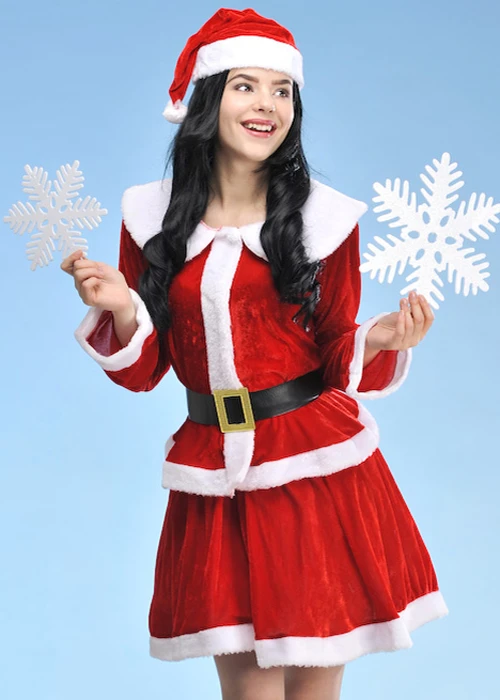 Womens Christmas Mrs Claus Santa Costume 6 Womens Christmas Mrs Claus Santa Costume - Image 4