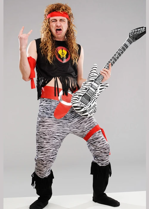 Mens 80s Heavy Metal Rock Star Costume 4 Mens 80s Heavy Metal Rock Star Costume - Image 2