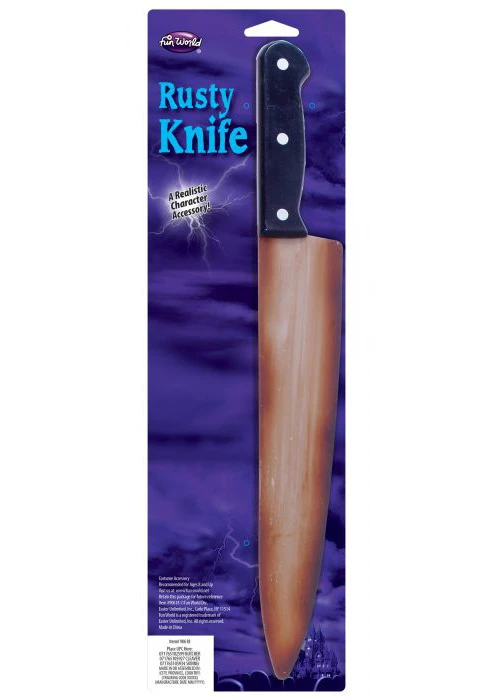 Halloween Plastic Rusty Kitchen Knife Prop Weapon 4 Halloween Plastic Rusty Kitchen Knife Prop Weapon - Image 2