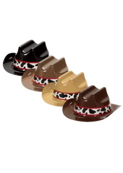 Western Party Mini Plastic Cowboy Hats Pk8