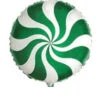 Green And White Candy Swirl Mini Air Filled Balloon On Stick -Halloween Fans Shop 402576 rs