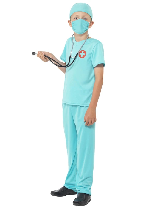 Kids Size Surgeon Scrubs Doctor Costume 4 Kids Size Surgeon Scrubs Doctor Costume - Image 2