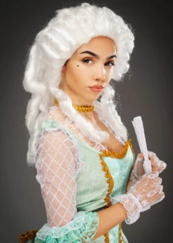 Womens White Aristocratic Lady Baroque Wig