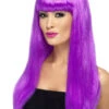 Adult Womens Long Purple Wig 1 Adult Womens Long Purple Wig -Halloween Fans Shop 42424 rs