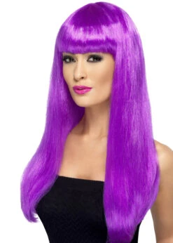Adult Womens Long Purple Wig