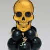 Inflated Halloween Skull Mini Balloon Table Centrepiece 1 Inflated Halloween Skull Mini Balloon Table Centrepiece -Halloween Fans Shop 424278 gold skull mini balloon centrepiece