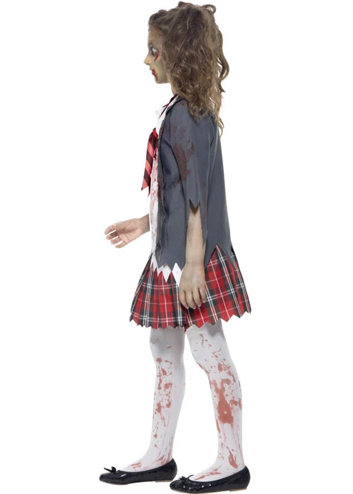 Kids Zombie Schoolgirl Costume 4 Kids Zombie Schoolgirl Costume - Image 2