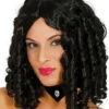 Womens Marie Antoinette Black Ringlet Curly Wig