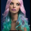 Ladies Long Pastel Rainbow Ombre Fever Khloe Wig -Halloween Fans Shop 43532rs