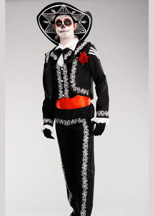 Adult Day Of The Dead Mexican Skeleton Costume 3 Adult Day Of The Dead Mexican Skeleton Costume