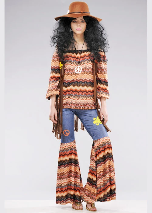 Ladies 1970s Brown Harmony Hippy Costume 3 Ladies 1970s Brown Harmony Hippy Costume