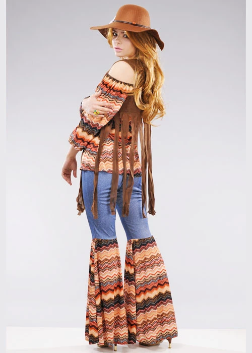 Ladies 1970s Brown Harmony Hippy Costume 5 Ladies 1970s Brown Harmony Hippy Costume - Image 3