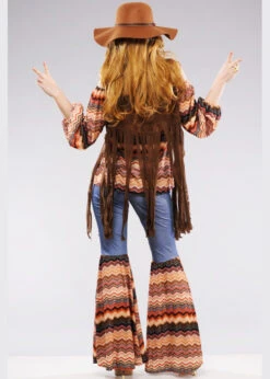 Ladies 1970s Brown Harmony Hippy Costume 9 Ladies 1970s Brown Harmony Hippy Costume -Halloween Fans Shop 43856 womens 70s hippy costume 03