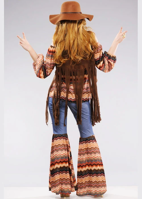 Ladies 1970s Brown Harmony Hippy Costume 6 Ladies 1970s Brown Harmony Hippy Costume - Image 4