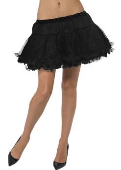 Womens Black Petticoat With Satin Band
