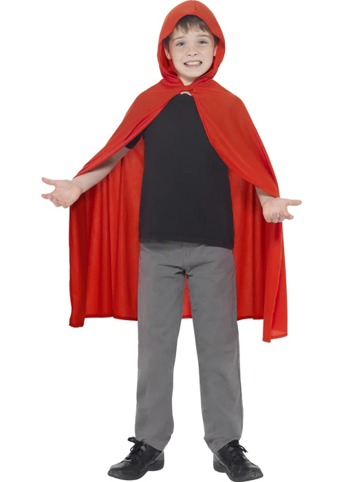 Kids Size Halloween Red Cape 4 Kids Size Halloween Red Cape - Image 2