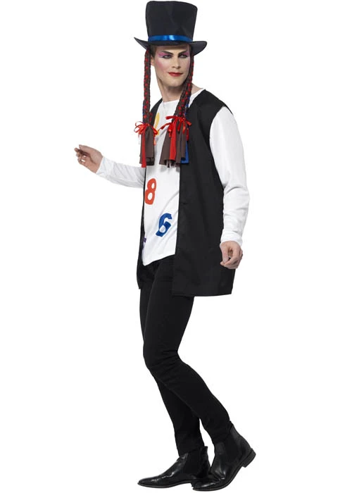 Mens Boy George Style 80s Pop Star Costume 4 Mens Boy George Style 80s Pop Star Costume - Image 2