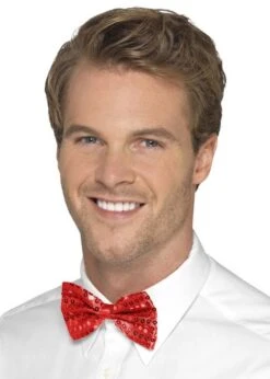 Circus Red Sequin Bow Tie