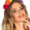 Bright Rainbow Llama Pom Pom Headband 1 Bright Rainbow Llama Pom Pom Headband -Halloween Fans Shop 44730 rs