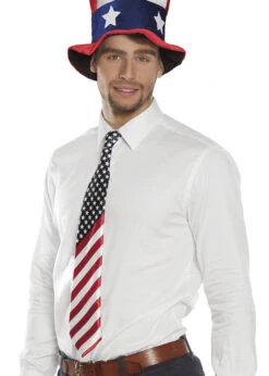 Mens Stars And Stripes USA Neck Tie