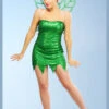 Womens Tinkerbell Style Green Sequin Fairy Costume -Halloween Fans Shop 4732 sequin tinkerbell costume