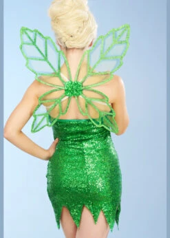 Womens Tinkerbell Style Green Sequin Fairy Costume 11 Womens Tinkerbell Style Green Sequin Fairy Costume -Halloween Fans Shop 4732 sequin tinkerbell costume 04