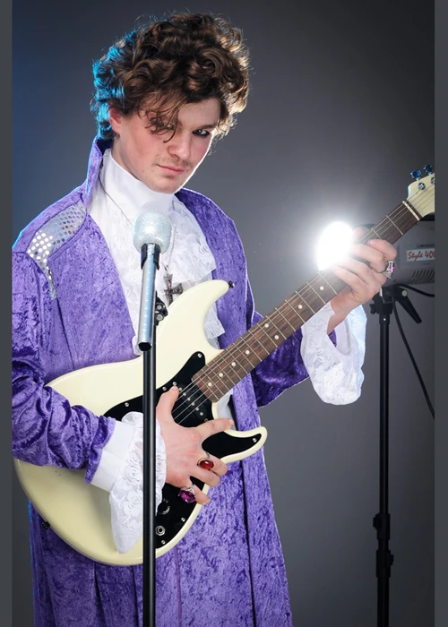 Mens Purple Prince 1980s Pop Star Costume 6 Mens Purple Prince 1980s Pop Star Costume - Image 4