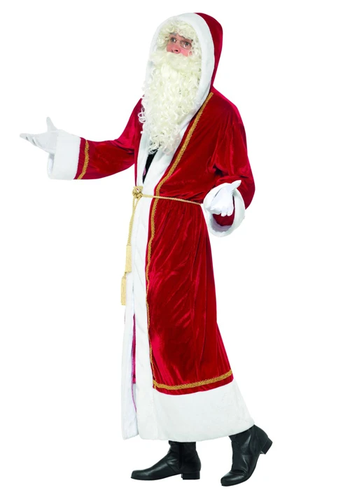 Adult Size Deluxe Long Santa Claus Cloak 4 Adult Size Deluxe Long Santa Claus Cloak - Image 2