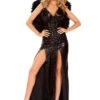 Womens Deluxe Sequin Corset Black Fallen Angel Costume 2 Womens Deluxe Sequin Corset Black Fallen Angel Costume -Halloween Fans Shop 4912 fallen angel rs