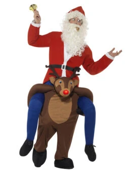 Funny Christmas Piggyback Reindeer Costume