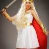 Womens 1980s Cartoon Glitter She-Ra Costume 1 Womens 1980s Cartoon Glitter She-Ra Costume -Halloween Fans Shop 50272 womens she ra costume