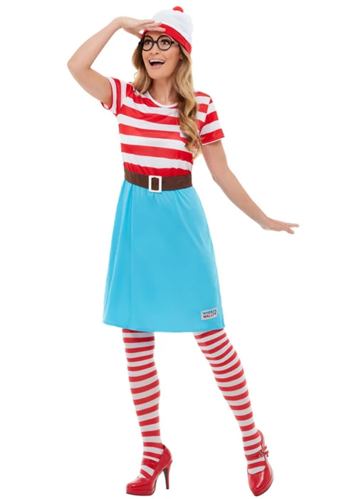 Womens Wheres Wally Wenda Costume 3 Womens Wheres Wally Wenda Costume