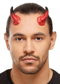 Halloween Stick On Red Demon Horns Devil Make-Up Kit -Halloween Fans Shop 50914 rs 01