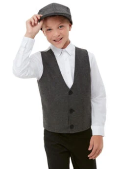 Childrens Grey 1920s Gangster Costume Kit