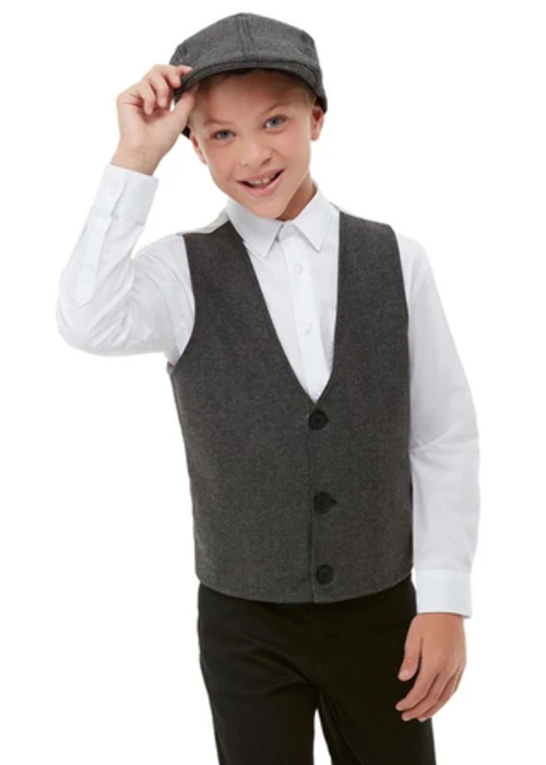 Childrens Grey 1920s Gangster Costume Kit 3 Childrens Grey 1920s Gangster Costume Kit