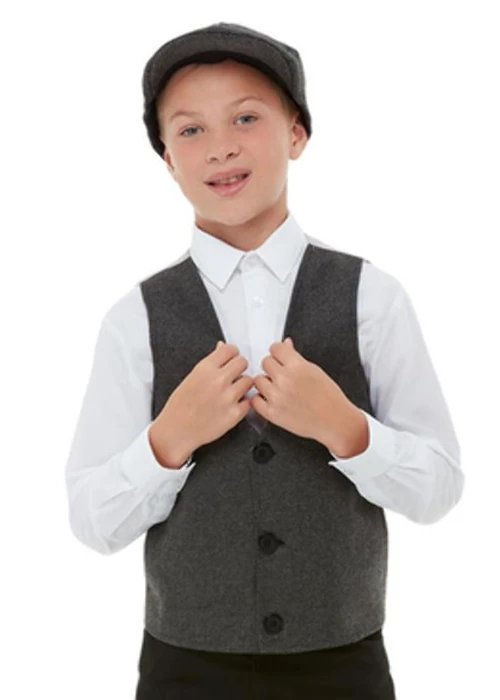 Childrens Grey 1920s Gangster Costume Kit 4 Childrens Grey 1920s Gangster Costume Kit - Image 2