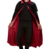 Deluxe Black Velvet Vampire Cape With Red Lining 1 Deluxe Black Velvet Vampire Cape With Red Lining -Halloween Fans Shop 51911rs