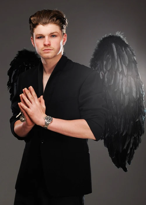 Mens Large Black Feather Gothic Angel Wings 3 Mens Large Black Feather Gothic Angel Wings