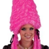 Adult Size Bright Pink Panto Dame Pompadour Wig