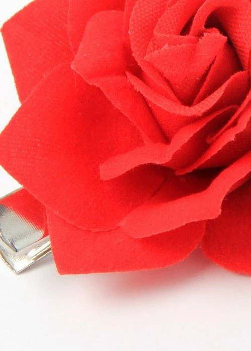 Spanish Red Rose Small Flower Hair Clip 4 Spanish Red Rose Small Flower Hair Clip - Image 2