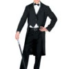 Rocky Horror Style Mens Black Tailcoat -Halloween Fans Shop 608122 mens black tailcoat