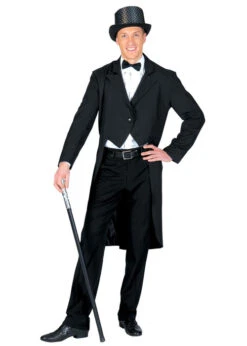 Rocky Horror Style Mens Black Tailcoat