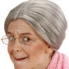 Childrens Size Grey Granny Bun Wig -Halloween Fans Shop 6271G rs