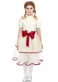 Kids Annabelle Style Scary Doll Costume