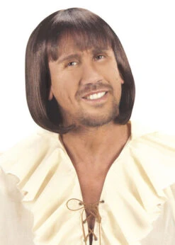 Brown Medieval Man Fancy Dress Wig