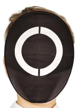 Childrens Squid Game Style Black Circle Guard Mask